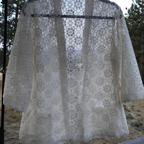 Vintage, Little House Creation, XL, Ivory/Cream, Lace, Coverlet/Jacket - Picture 2 of 7